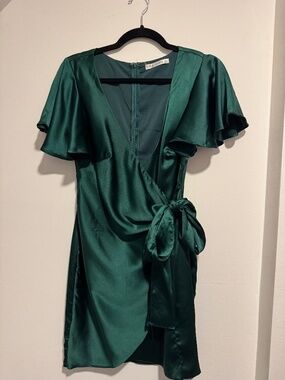 saints secrets green dress + | Dresses | Saints Secrets Bonsoir Floral Embroidery Trim Maxi Forest Nwt size:one size